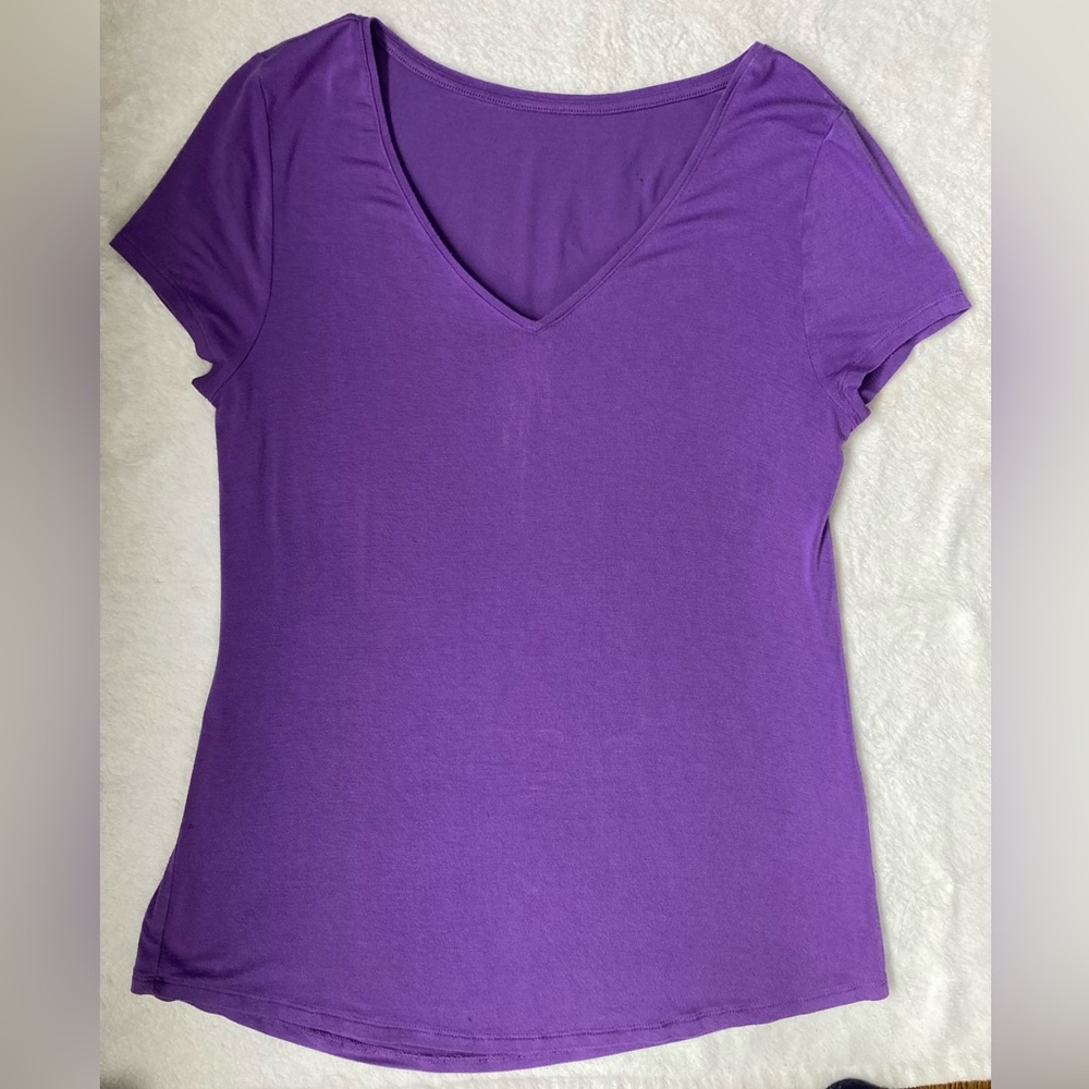 H&M Purple V-Neck Women's Top